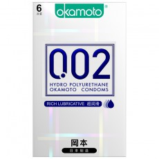 冈本日本进口002系列超薄聚氨酯超润滑6只装安全套酒店批发代发
