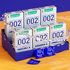 冈本正品避孕套002系列聚氨酯超润滑超薄2只装安全套男用一件代发