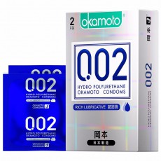 冈本正品避孕套002系列聚氨酯超润滑超薄2只装安全套男用一件代发