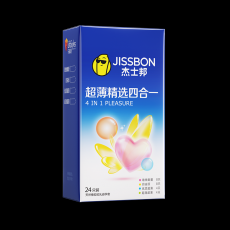 杰士邦避孕套安全套男用超薄精选四合一24只装酒店批发代发