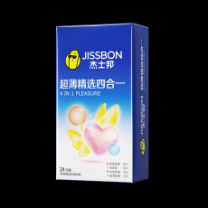 杰士邦避孕套安全套男用超薄精选四合一24只装酒店批发代发