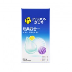 杰士邦避孕套经典四合一24只安全套超薄计生用品酒店批发一件代发