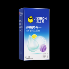 杰士邦避孕套经典四合一24只安全套超薄计生用品酒店批发一件代发