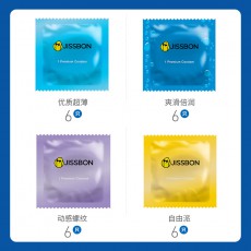 杰士邦避孕套经典四合一24只安全套超薄计生用品酒店批发一件代发