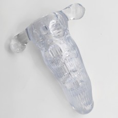 取悦飞机杯SUPERBIG男用自慰器透明震动阴茎训练器撸撸杯情趣用品