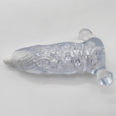 取悦飞机杯SUPERBIG男用自慰器透明震动阴茎训练器撸撸杯情趣用品