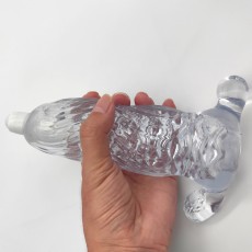 取悦飞机杯SUPERBIG男用自慰器透明震动阴茎训练器撸撸杯情趣用品