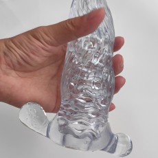 取悦飞机杯SUPERBIG男用自慰器透明震动阴茎训练器撸撸杯情趣用品