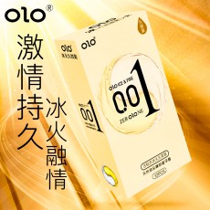 olo超薄避孕套001玻尿酸持久装10只装冰火持久款成人情趣性用品批发