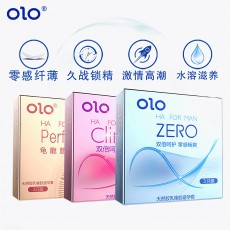 OLO玻尿酸空气套零感畅爽双倍呵护3只安全套酒店情趣用品一件代发