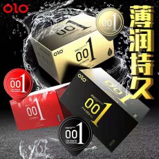 OLO新三款升级黑色001超薄避孕套10只装安全套成人用品一件代发