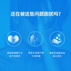 倍力乐BOO玻尿酸避孕套水溶性安全套 颗粒 小号 超薄 一件代发
