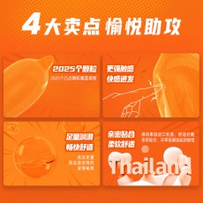 杰士邦避孕套喵舌颗粒多3只装情趣大颗粒狼牙棒安全套批发代发