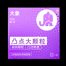 大象避孕套10只装凸点大颗粒夫妻房事酒店供套成人用品一件代发