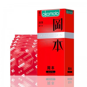 冈本激薄5只装大盒套避孕套超滑SKIN安全套成人用品一件代发批发