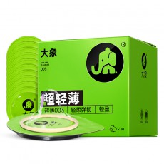 大象避孕套003超轻薄幻轻0.03mm安全套10只成人计生用品批发代发