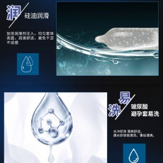 名流之夜玻尿酸避孕套50只/100只装超薄水溶性安全套批发