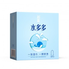 名流之夜水多多玻尿酸避孕套50只/100只装超薄水溶性安全套批发