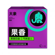 大象果香味避孕套10只装超薄水果安全套夫妻房事润滑型tt计生用品
