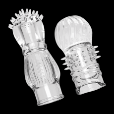 取悦炫刺柔刺套透明震动加长龟头套 男用加长加粗成人用品批发