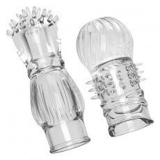 取悦炫刺柔刺套透明震动加长龟头套 男用加长加粗成人用品批发