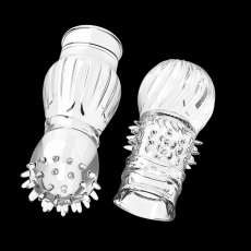 取悦炫刺柔刺套透明震动加长龟头套 男用加长加粗成人用品批发