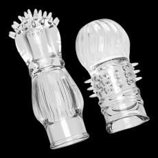 取悦炫刺柔刺套透明震动加长龟头套 男用加长加粗成人用品批发