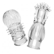 取悦炫刺柔刺套透明震动加长龟头套 男用加长加粗成人用品批发