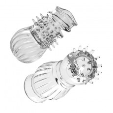 取悦炫刺柔刺套透明震动加长龟头套 男用加长加粗成人用品批发