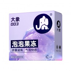 大象果冻系列哎哟泡泡款3只装玻尿酸夫妻房事调情安全套一件代发