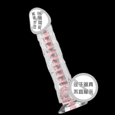 取悦冲天炮穿天炮钻天炮透明水晶阳具吸盘仿真假阴茎成人情趣用品