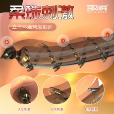 取悦触须爆芽炫舞颗粒芽须爆爽狼牙套水晶顶珠阴茎套情趣用品批发