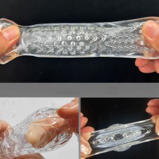 取悦雨后樱雪白茶初夏透明飞机杯男用自慰器手动训练按摩情趣用品