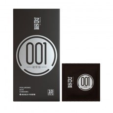名流黑金001玻尿酸10只装避孕套超薄润滑安全套男用成人计生用品